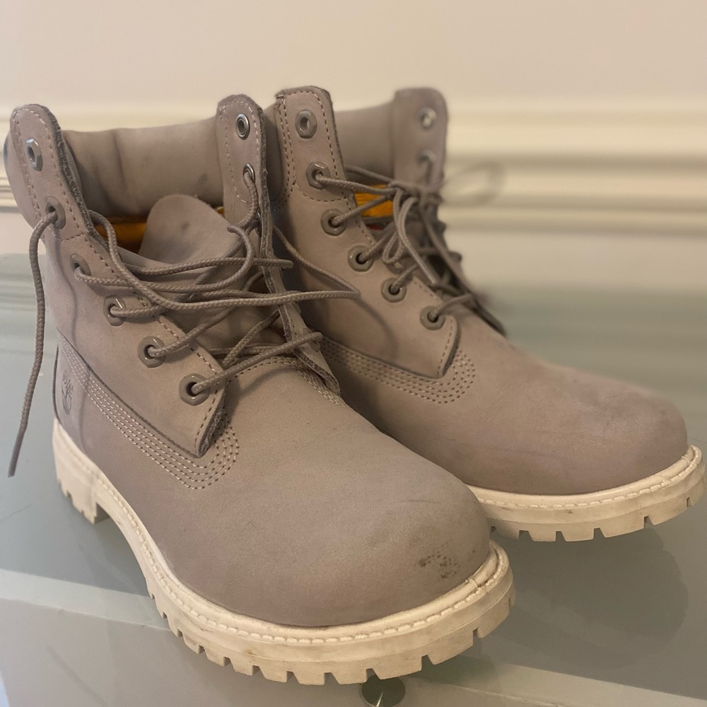 Gray Timberland Boots